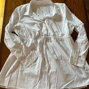 White maternity blouse